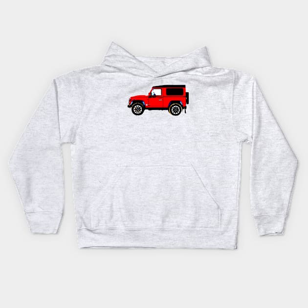 DEFENDER 90 T-SHIRT Kids Hoodie by Cult Classics